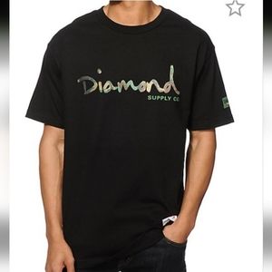 Dimond Supply Co. brand Camo Print Detail Brand Graphic Tee